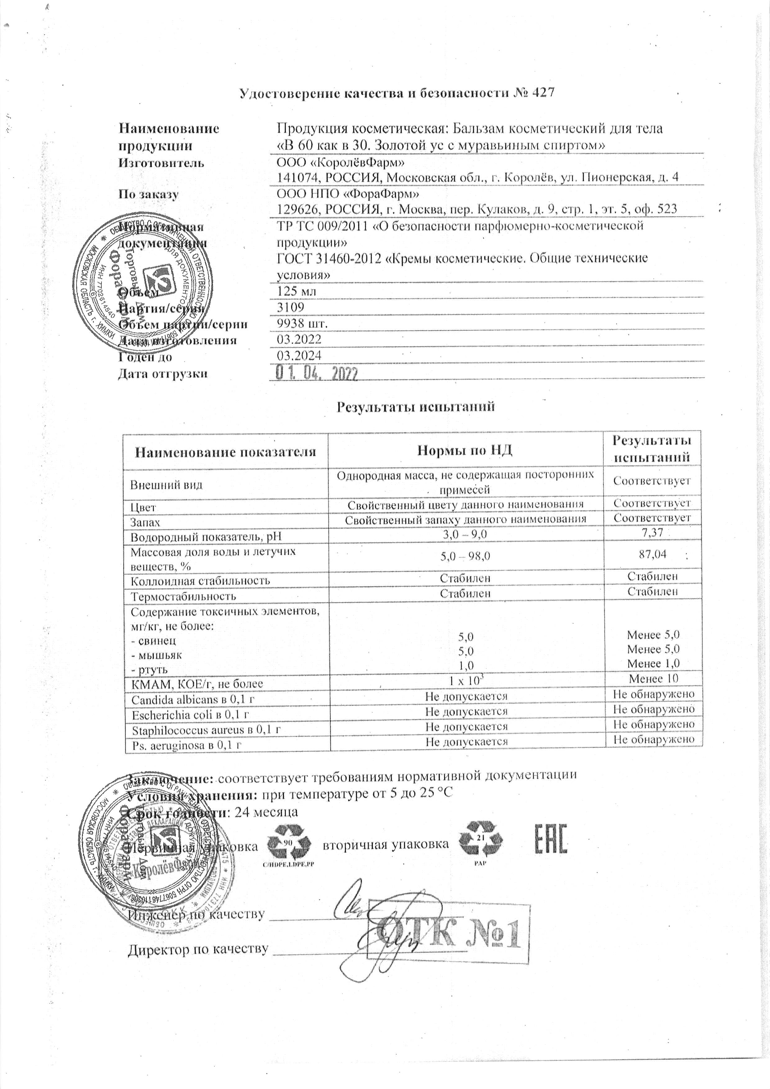 Паспорт №032022